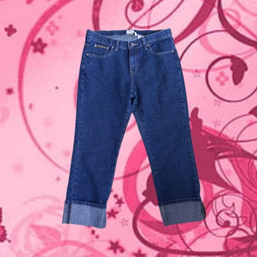 2000s boho cuffed capri jeans